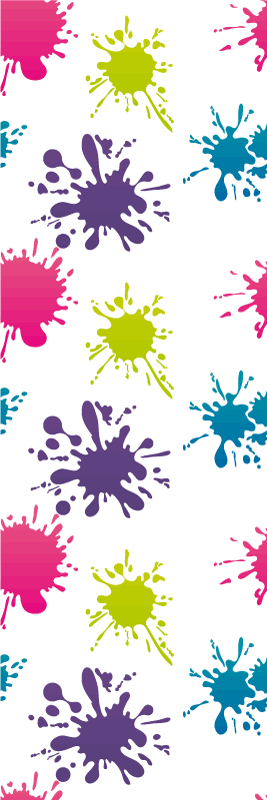 Bedroom vinyl carpet in vibrant multicolor splash - TenStickers