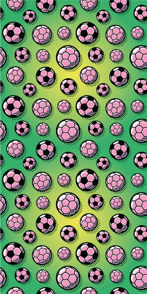 Bedroom vinyl carpet with gradient soccer field design - TenStickers