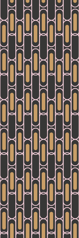 Bedroom vinyl carpet in brown and pink stripes - TenStickers