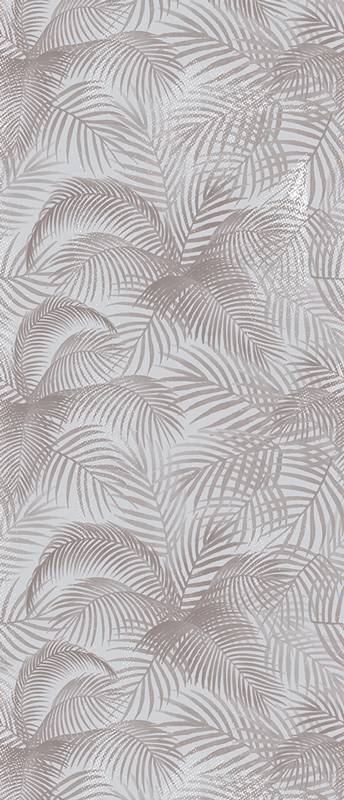 Gray 80's elegant botanical bedroom vinyl carpet - TenStickers
