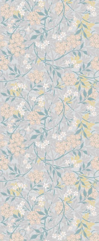 Bedroom vinyl carpet with elegant 80's floral pattern - TenStickers