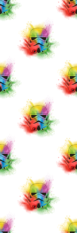 Bedroom vinyl carpet with white trooper head design - TenStickers