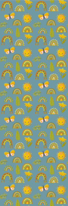 Bedroom vinyl carpet with messy thick hand-drawn pattern - TenStickers