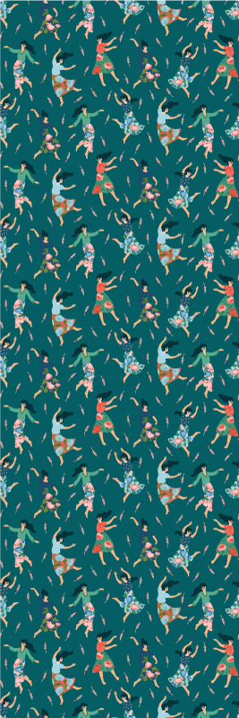 Dancing women with bedroom vinyl carpet - TenStickers
