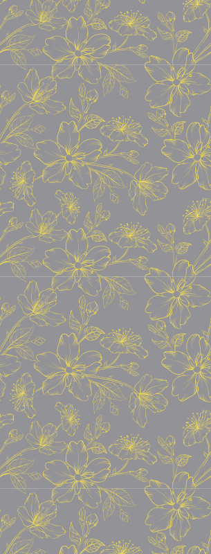 Bedroom vinyl carpet in pantone floral design - TenStickers