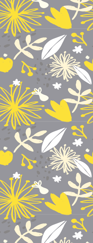 Bedroom vinyl carpet in pantone vintage floral - TenStickers