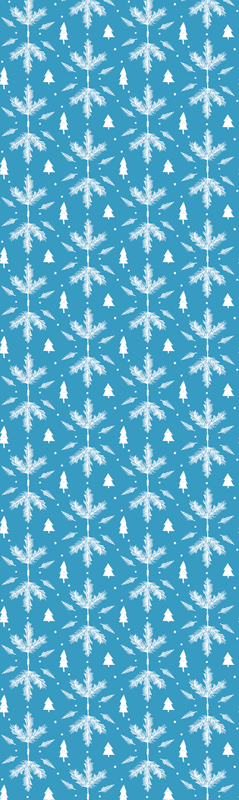 Bedroom vinyl carpet in nordic folk blue - TenStickers