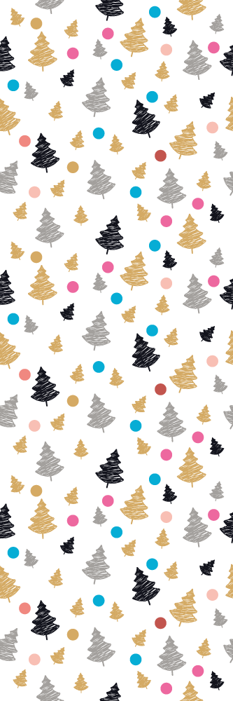 Bedroom vinyl carpet with colorful tree dot design - TenStickers