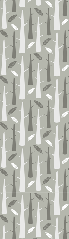 Bedroom vinyl carpet nordic gray branches design - TenStickers