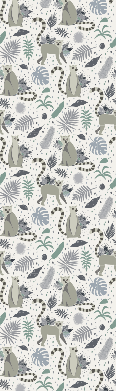 Bedroom vinyl carpet nordic lemur design - TenStickers