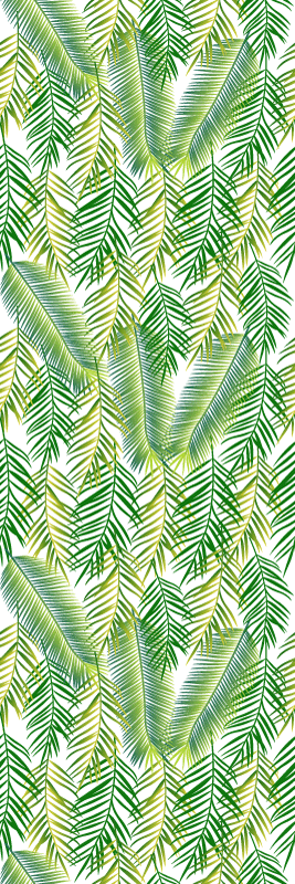 Bedroom vinyl carpet with decorative green plants - TenStickers