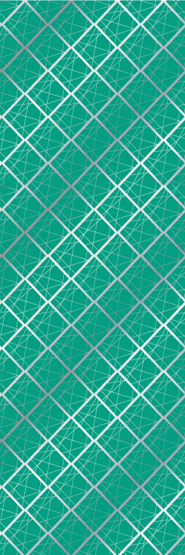 Bedroom vinyl carpet with green tile effect - TenStickers