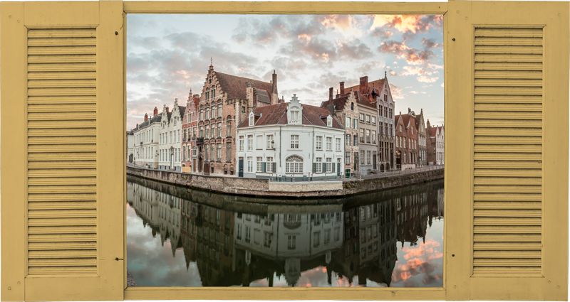 Bedroom vinyl carpet photo of bruges - TenStickers