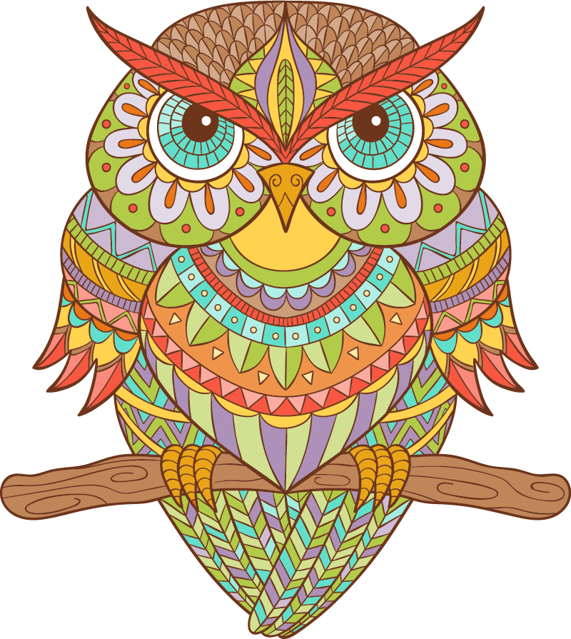 Bedroom vinyl carpet huichol bird - TenStickers