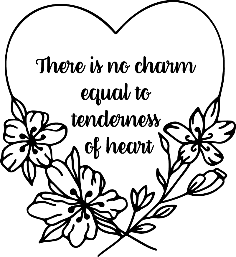 Bedroom vinyl carpet inspired by jane austen's heart - TenStickers