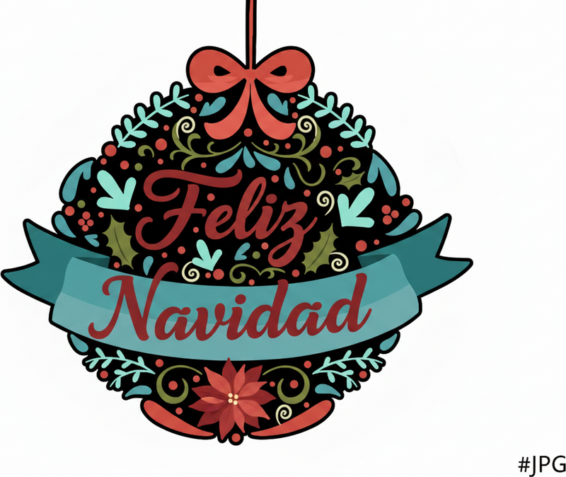 Feliz navidad bedroom vinyl carpet - TenStickers