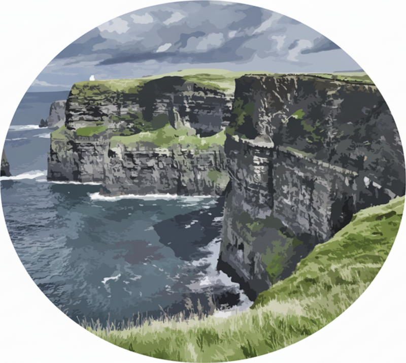 Bedroom vinyl carpet irish cliffs design - TenStickers