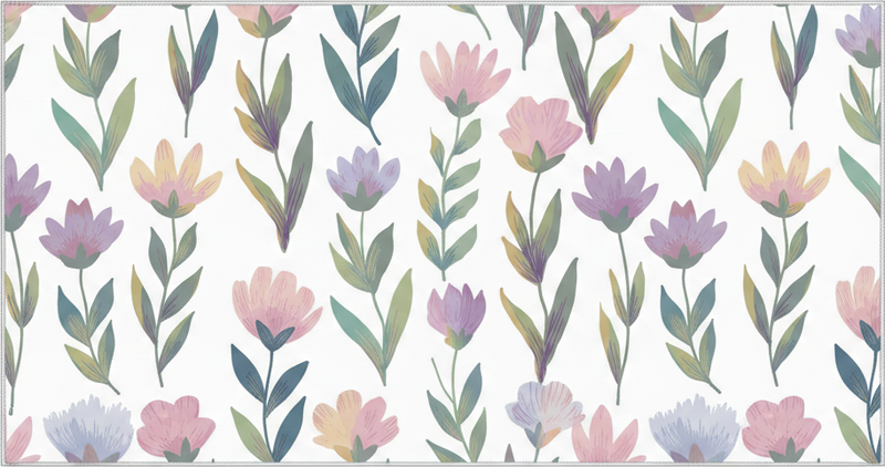 Bedroom vinyl carpet nordic style floral wall decal - TenStickers