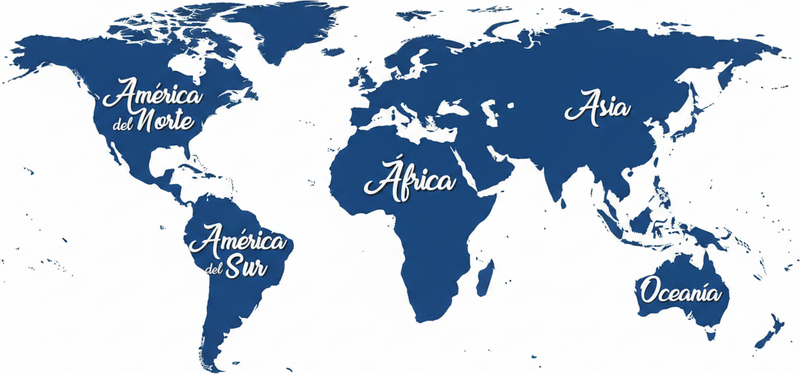 Bedroom vinyl carpet world map classic blue - TenStickers