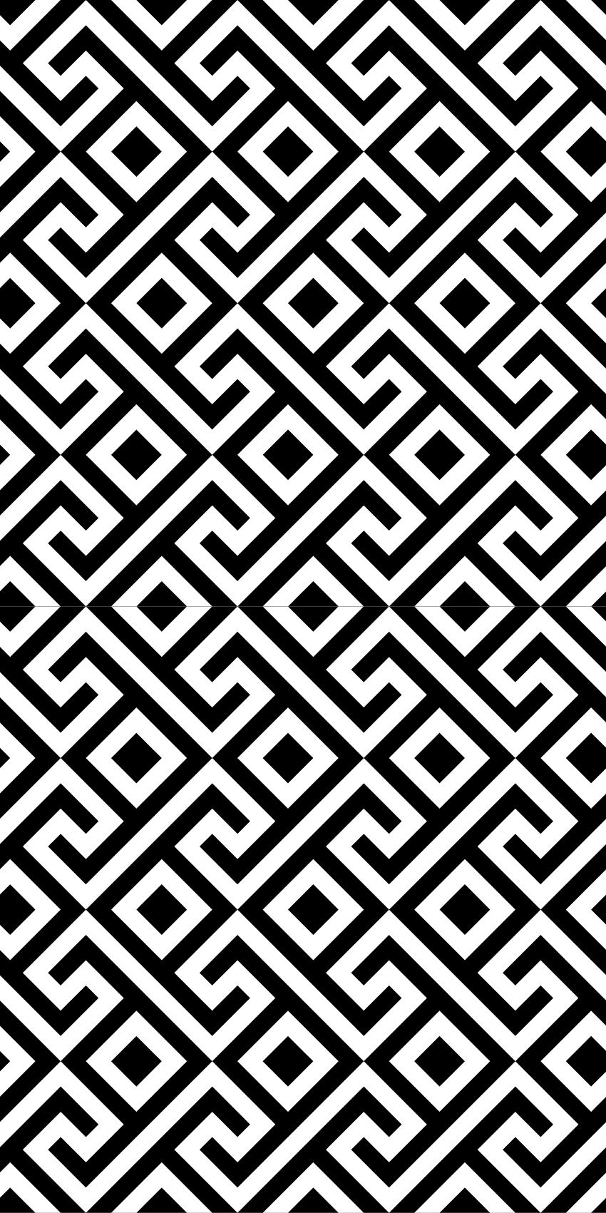 Nordic vinyl carpet with black and white geometric design - TenStickers