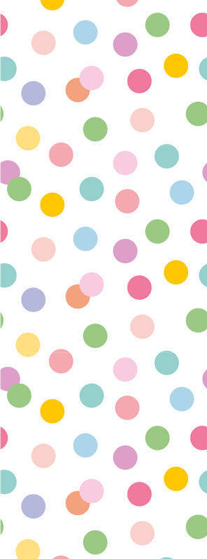 Nordic vinyl carpet with colorful painted dots - TenStickers