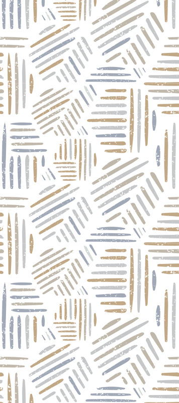 Nordic vinyl carpet with pastel striped trio - TenStickers