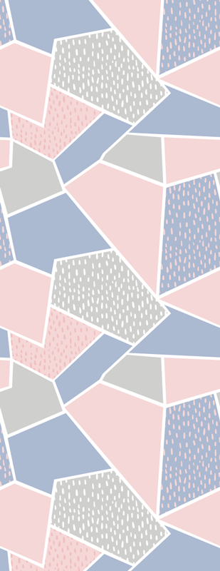 Nordic vinyl carpet in soft pastel geometry - TenStickers
