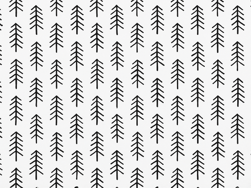 Nordic vinyl carpet black ink pines - TenStickers