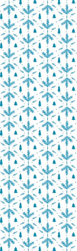 Nordic vinyl carpet in seasonal blue design - TenStickers