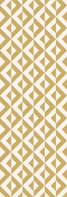 Nordic vinyl carpet in geometric mustard design - TenStickers
