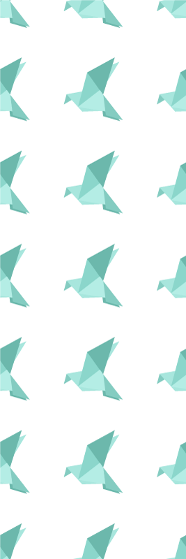 Nordic vinyl carpet paper birds design - TenStickers