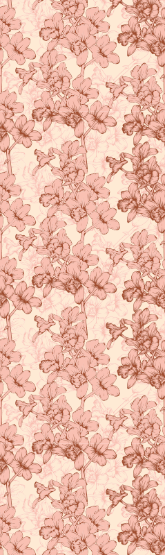 Nordic vinyl carpet vintage 3d floral design - TenStickers