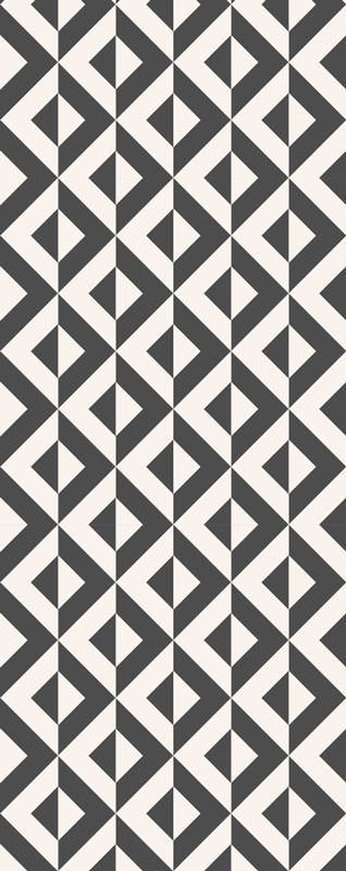 Nordic vinyl carpet in geometric black and white - TenStickers