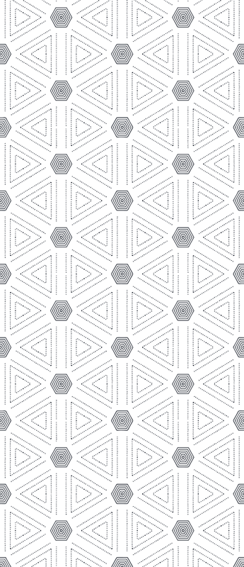 Nordic vinyl carpet geometric triangles pattern - TenStickers