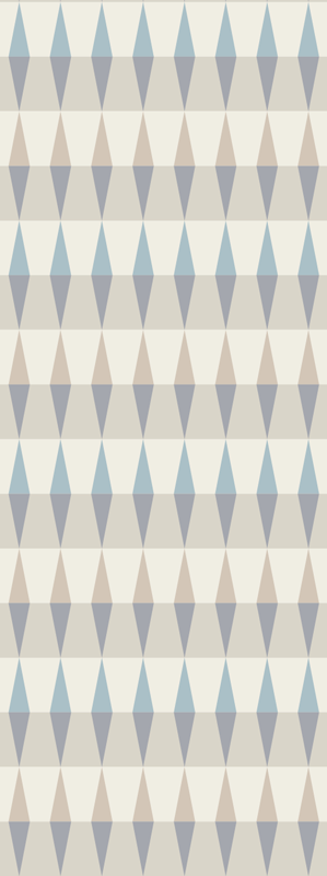 Nordic vinyl carpet in geometric blue sky - TenStickers