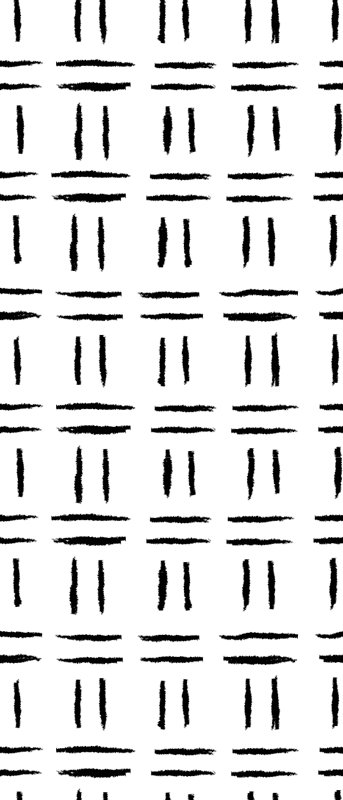 Nordic vinyl carpet with irregular black lines pattern - TenStickers