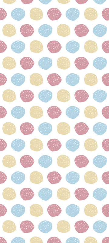 Nordic vinyl carpet in pastel polka dots - TenStickers