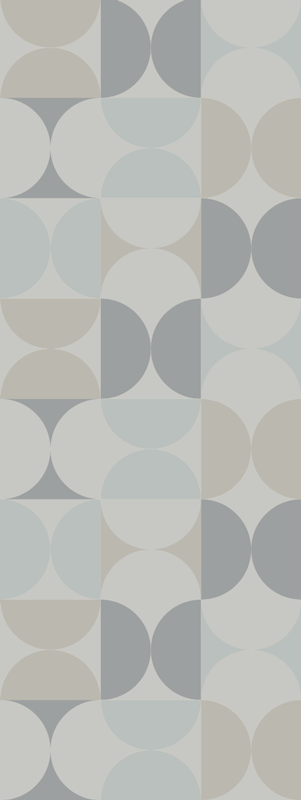 Nordic vinyl carpet with pastel geometric design - TenStickers