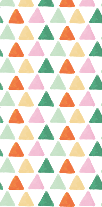 Nordic vinyl carpet with pastel triangle pattern - TenStickers