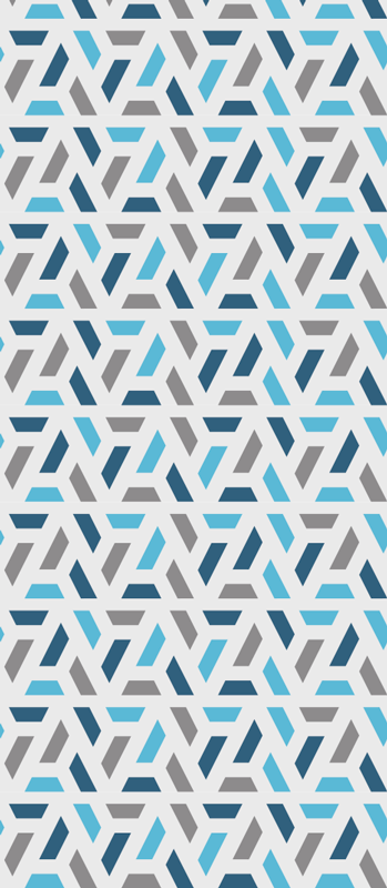 Nordic vinyl carpet with blue and green geometric design - TenStickers