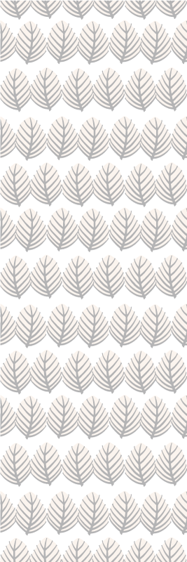 Nordic vinyl carpet with grey leaf pattern - TenStickers