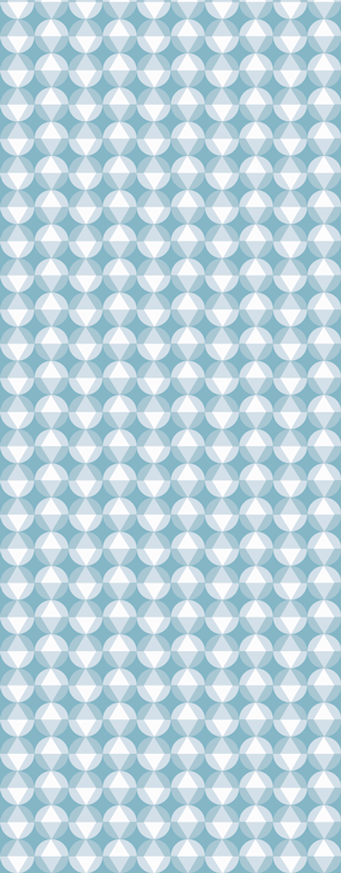Nordic vinyl carpet in blue patterned design - TenStickers