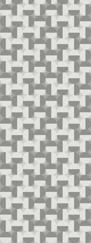 Nordic vinyl carpet gray circle pattern design - TenStickers