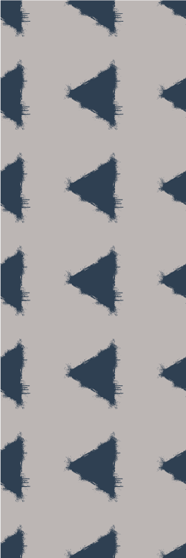 Nordic vinyl carpet with blue japandi triangle pattern - TenStickers