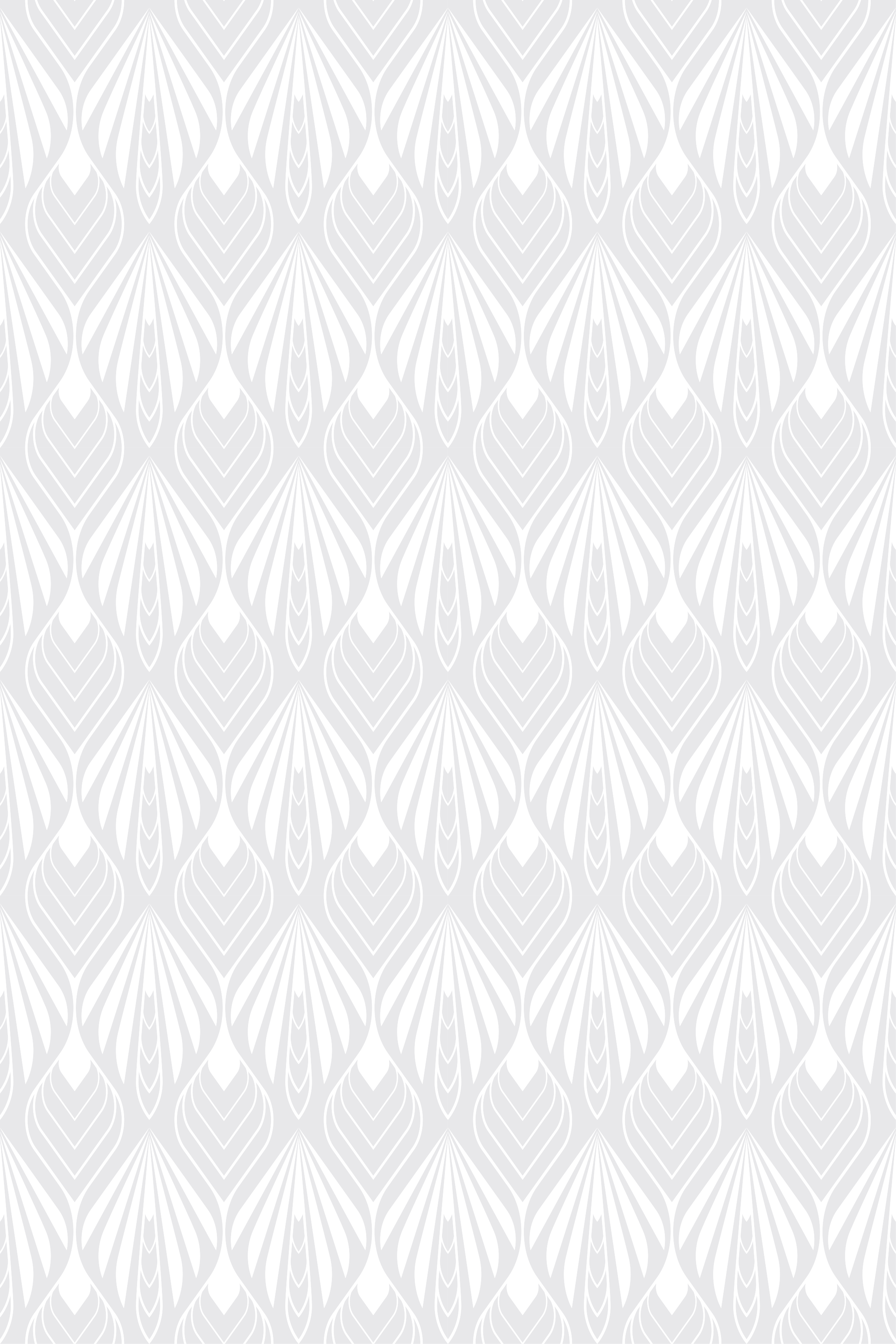 Nordic vinyl carpet with white and grey leaf design - TenStickers