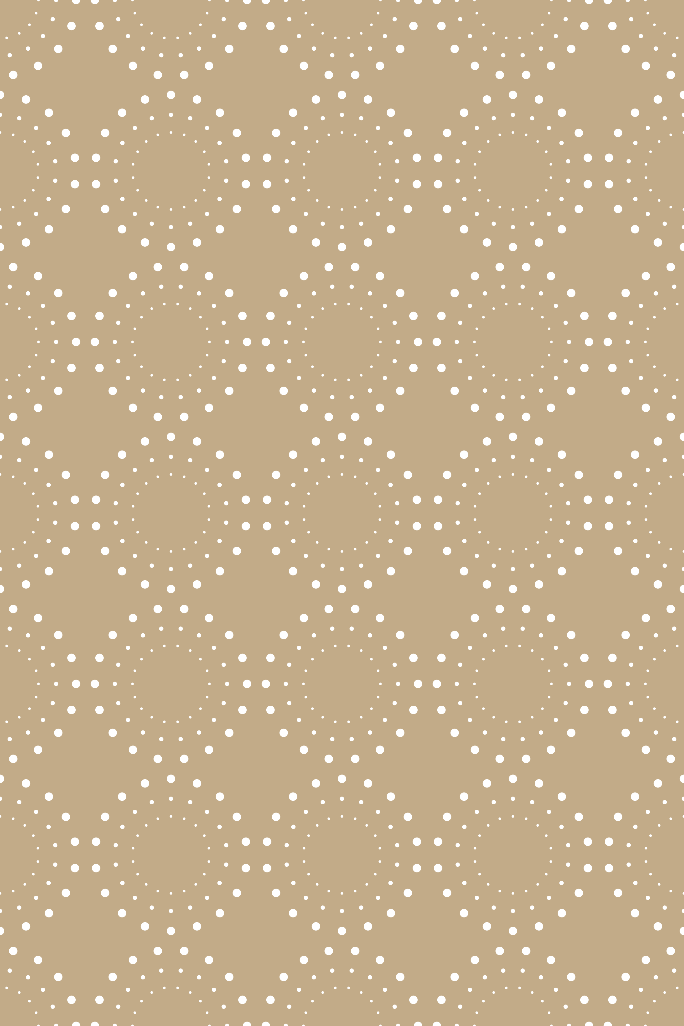 Nordic vinyl carpet light beige with white circles - TenStickers