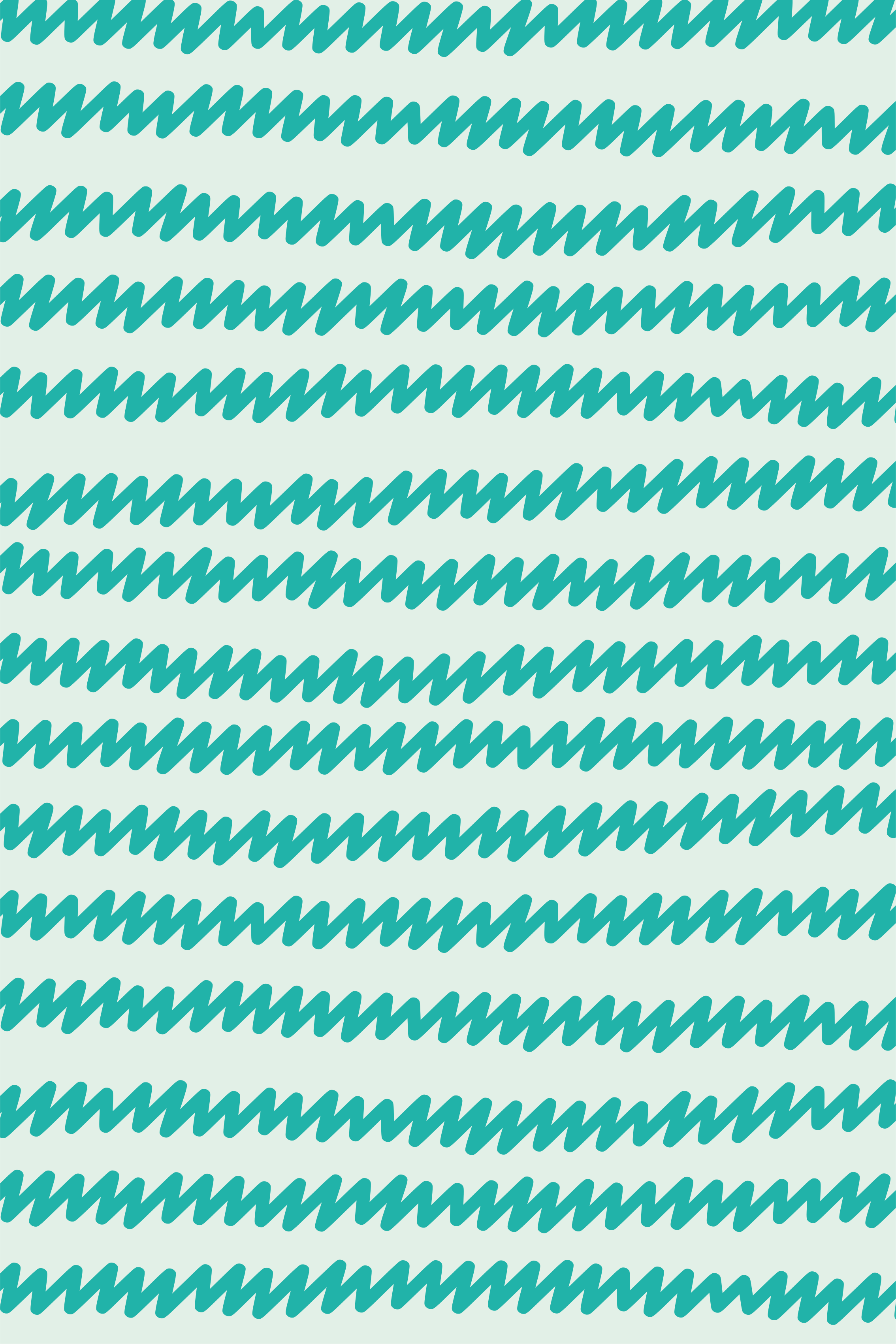 Nordic vinyl carpet in aquamarine and white zigzag - TenStickers