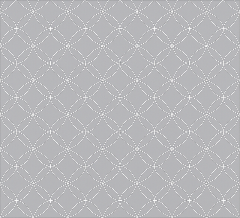 Nordic vinyl carpet in grey geometric floral design - TenStickers