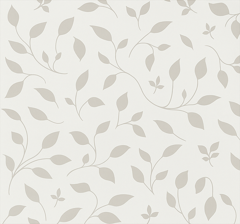Nordic vinyl carpet with calming leaf design - TenStickers