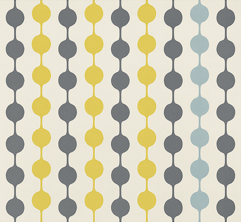 Nordic vinyl carpet with vibrant hanging circles - TenStickers